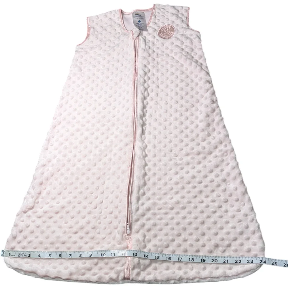 HALO SleepSack Wearable Blanket In The Plushy Dot Velboa Style Size L 12-18m - Picture 3 of 6